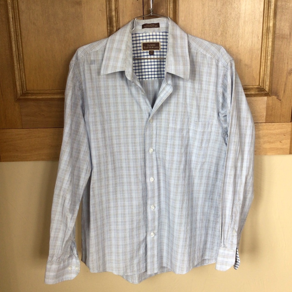 Men’s Lg James Tattersall button down shirt